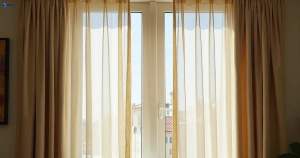 Dusty and dull curtains in chullora-nsw before steam cleaning